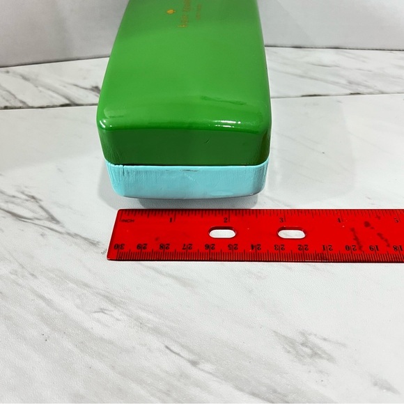 Kate Spade New York CASE ONLY Green/Teal Sunglasses Eyeglasses Case - Picture 8 of 10